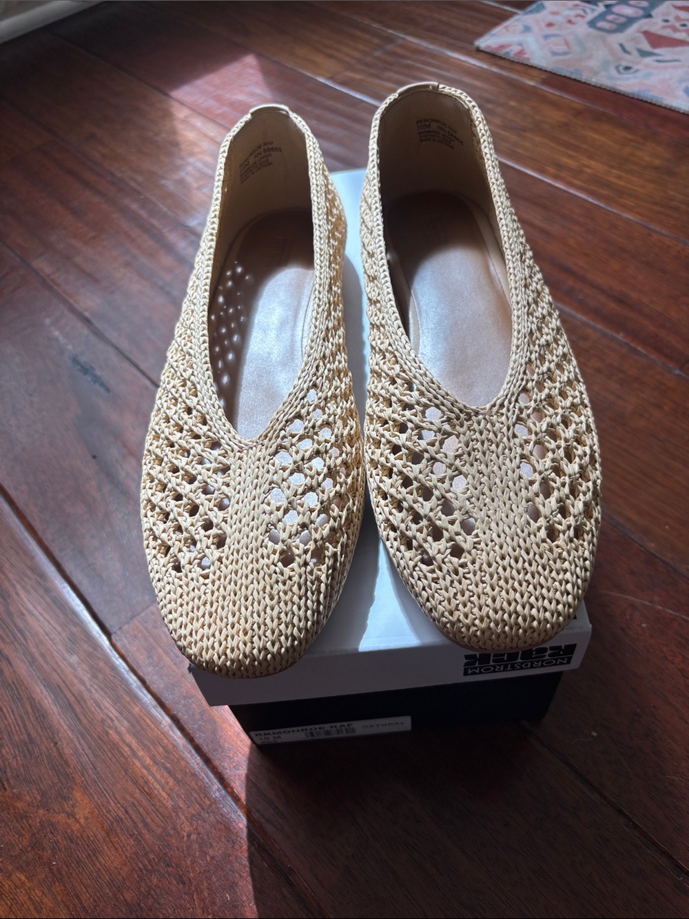 The NORDSTROM RACK Monroe Weave Flat (Women), size 10